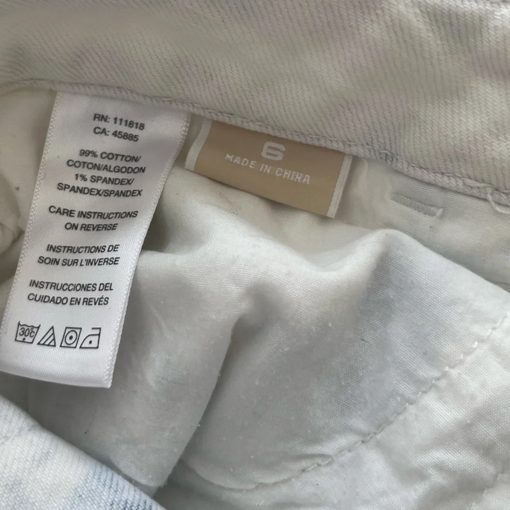 Michael Kors Bleached & Distressed Low Rise Jeans